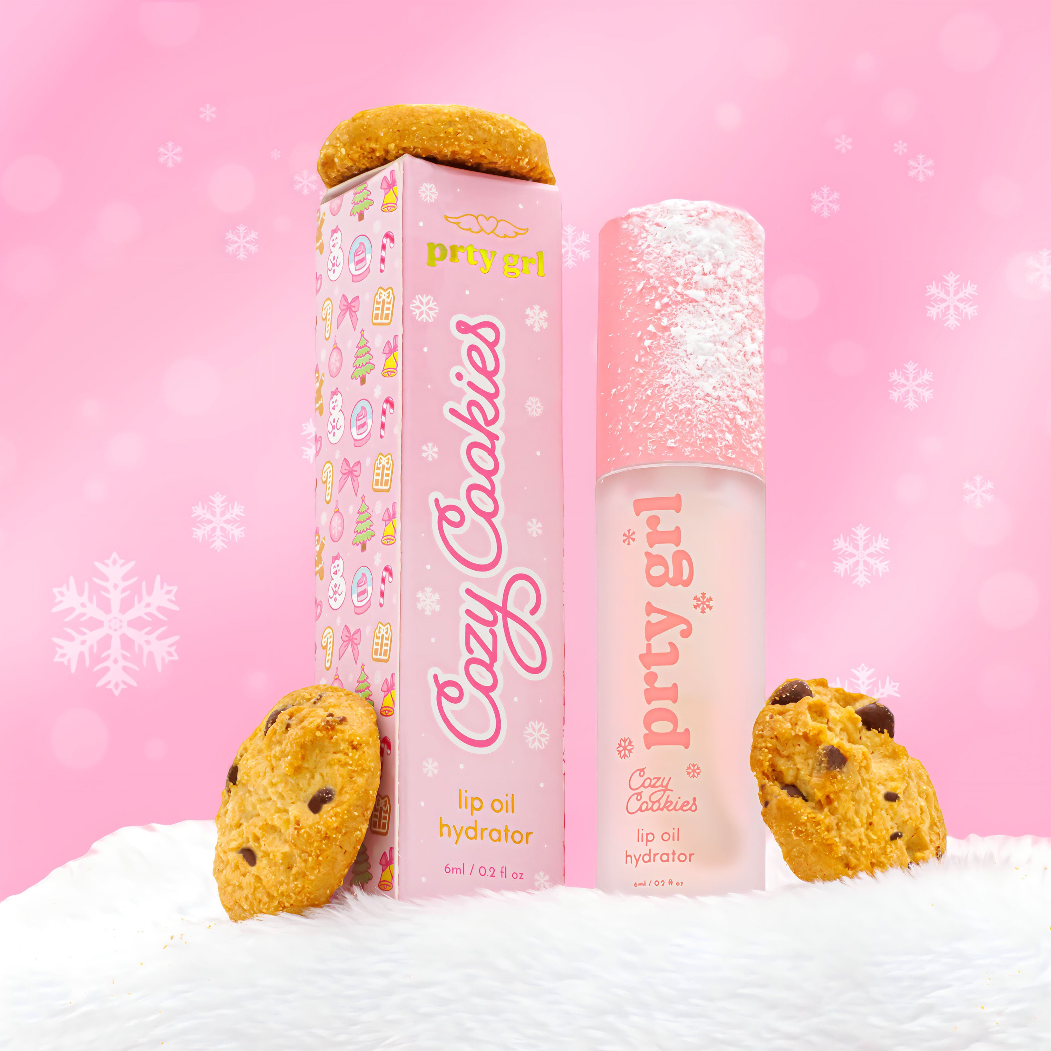 cozy cookies lip oil hydrator – prty grl beauty
